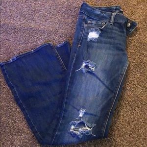 American Eagle Boot Cut Ripped Jeans